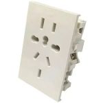 MODULO TOMA DOBLE UNIVERSAL (3 MODULOS) BLANCO CAMBRE