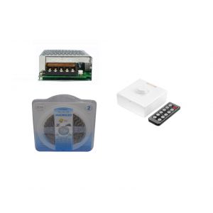 CINTA LED 2835 80W FRIO 12V + FUENTE DE 12V + DIMMER P / INTERIOR MACROLED