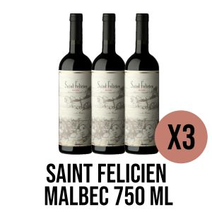 SAINT FELICIEN MALBEC 750 ML X 3 UNIDADES - Vista 1