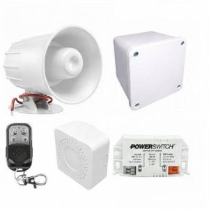 KIT ALARMA C/ SIRENA BLANCA WIFI + 1 CONTROL REMOTO A DISTANCIA 80 MTS 433 MHZ
