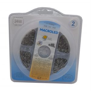 CINTA LED 24W 12V 3528 IP 20 X 5 MTS MACROLED