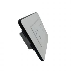 BASTIDOR JELUZ VERONA MITO COMPLETO TOMA DOBLE PUENTEADO BL/NG - Vista 1
