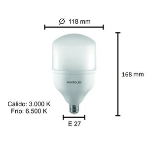 LAMPARA GALPONERA LED 30W E27 MACROLED - Vista 4