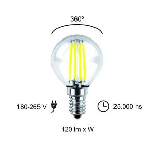 LAMPARA GOTA FILAMENTO LED 4W E14 MACROLED - Vista 5