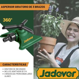 ASPERSOR GIRATORIO DE PLÁSTICO DE 3 BRAZOS JADEVER - Vista 1