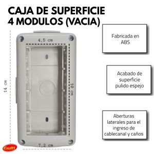 CAJA DE SUPERFICIE 4 MODULOS (VACIA) URBANA EXULTT - Vista 3