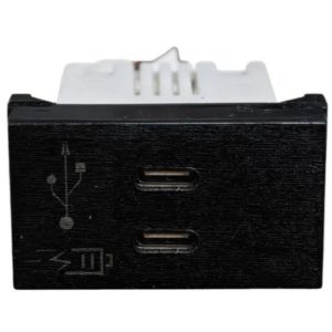 CARGADOR USB JELUZ PLATINUM DOBLE CONECTOR USB "C" 3A (CARGA RAPIDA) NEGRO - Vista 1