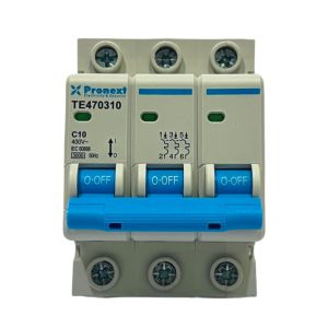 LLAVE TERMICA TETRAPOLAR 3X10A 3KA CURVA C PRONEXT
