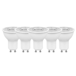 LAMPARA LED DICROICA 7W GU10 DIMERIZABLE CANDELA COLOR CALIDO X5 UNIDADES