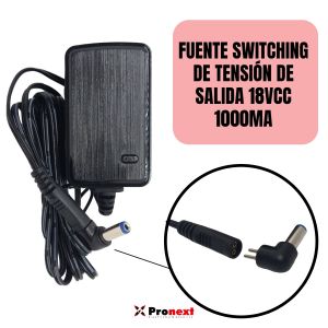 FUENTE SWITCHING DESMONTABLE 18V 1000  PRONEXT - Vista 4