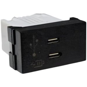 CARGADOR USB JELUZ PLATINUM DOBLE CONECTOR USB "C" 3A (CARGA RAPIDA) NEGRO