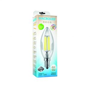 LAMPARA VELITA FILAMENTO LED 4W E14 MACROLED - Vista 3