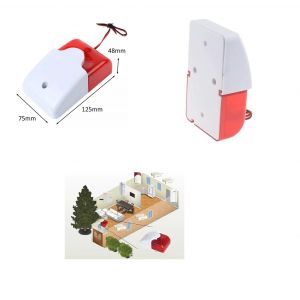 SIRENA DE INTERIOR CON LUZ INTERNA LUZ STROBE ROJA DE 6-15V PRONEXT - Vista 2