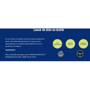 LATA DE LOMO DE ATUN EN ACEITE GOMES 170 GR X 6 UNIDADES - Vista 3