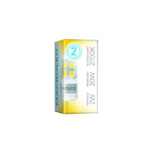 LAMPARA BIPIN 2W G4 12V MACROLED - Vista 1