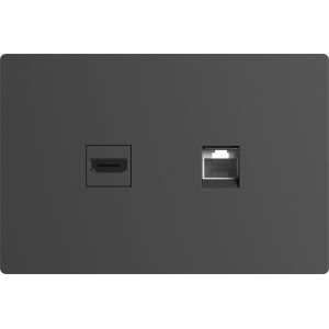 SET ARMADO CONECTOR DE RED RJ45 Y HDMI MONACO GRIS MACROLED