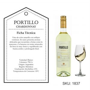 VINO FINCA EL PORTILLO CHARDONNAY 750 CC - Vista 1