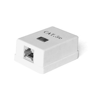TOMA SIMPLE P/ RED RJ45 CAT 5E BLANCO C/ ADHESIVO