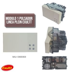 MODULO 1 PULSADOR (1 MODULO) LINEA PLEIN EXULTT - Vista 9