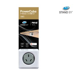 ALARGUE POWER CUBE 4 TOMAS + 2 TOMAS USB 2.1 C/ CABLE DE 1,5 MTS STAND BY - Vista 1