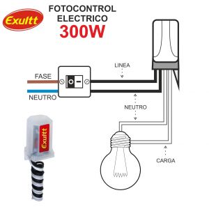 FOTOCONTROL ELECTRICO 300W LED EXULTT - Vista 1