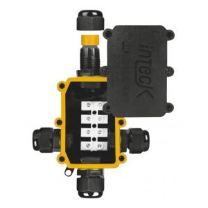 CAJA ESTANCA IP65 3 PINES CON PROTECCION UV 1 ENTRADA 3 SALIDAS INTEK