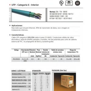 CABLE UTP CAT 6 EPUYEN INTERIOR X METRO - Vista 2