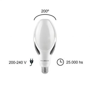 LAMPARA HIGHPOWER LED 40W E27 MAGNOLIA PVC/ALUM MACROLED - Vista 7