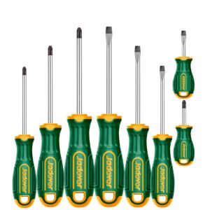 KIT DE DESTORNILLADORES IMANTADOS PLANOS Y PHILLIPS - 8 PIEZAS - ACERO CR-V  JADEVER