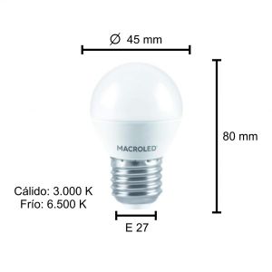 LAMPARA GOTA LED 6W E27 MACROLED - Vista 4