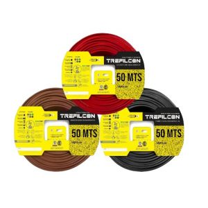 CABLE UNIPOLAR 2.5 MM TREFILCON X 50M PACK X 3 COLORES (MARRON - ROJO- NEGRO)