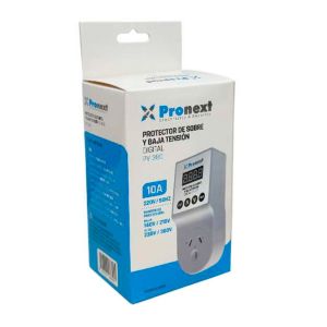 PROTECTOR DE TENSION ENCHUFABLE 10AMP DIGITAL PRONEXT - Vista 2