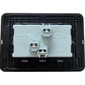 BASTIDOR JELUZ MITO COMPLETO TOMA DOBLE PUENTEADO NG/NG - Vista 2