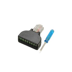 CONECTOR DE RJ45 MACHO A BORNERA. INCLUYE MINIDESTORNILLADOR