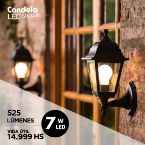 LAMPARA BULBO LED 7 WATT CANDELA COLOR FRIO X5 UNIDADES - Vista 4