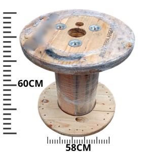 CARRETEL DE MADERA BOBINA 58X60 CM - Vista 2