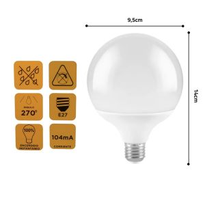 LAMPARA GLOBO LED 12 WATT CANDELA - Vista 5