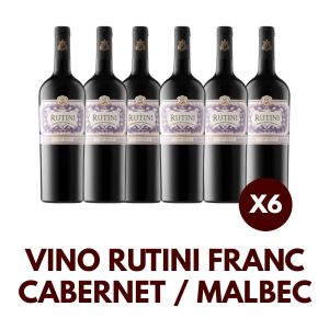 VINO RUTINI FRANC CABERNET / MALBEC 750 CC X 6 BOTELLAS - Vista 1
