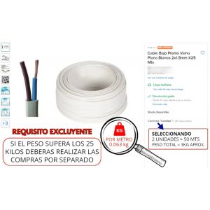 CABLE VAINA PLANA 2X1.5 MM X METRO CONDUELEC - Vista 4