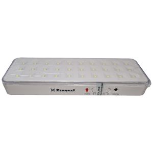 LUZ DE EMERGENCIA LED DE 30 LEDS SMD Y AUTONOMÍA REAL DE 6HS Y 3HS PRONEXT - Vista 1