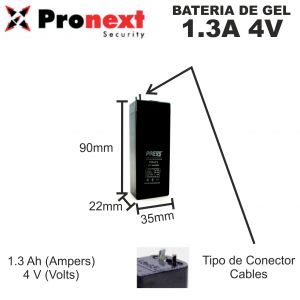 BATERIA DE GEL DE 4V 1.3 AH PRESS - Vista 1