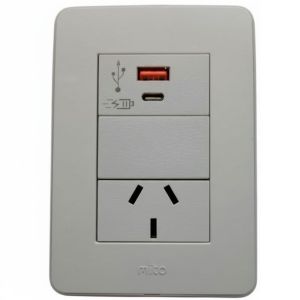 LLAVE TOMA 10A Y USB A / USB C CARGA RAPIDA JELUZ MITO BL/BL - Vista 4