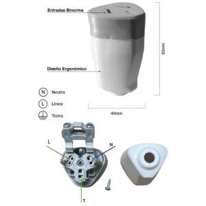 FICHA HEMBRA 3 PATAS 10A AXIAL ESPECIAL EXULTT - Vista 4