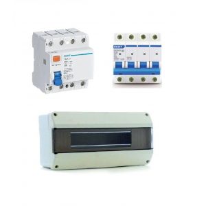 COMBO DISYUNTOR TETRAPOLAR 4X40 + TéRMICA TRIFASICO INDUSTRIAL 4X32 + TABLERO