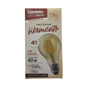 LAMPARA LED CLASICA FILAMENTO 4W CANDELA - Vista 1