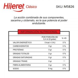 EDULCORANTE HILERET CLASICO FORTE LIQUIDO 500 ML X 6 UNIDADES - Vista 2