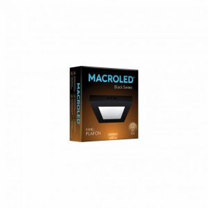 PANEL LED APLICAR CUADRADO 6W NEGRO MACROLED - Vista 1