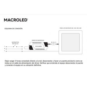 DRIVER DE EMERGENCIA PARA PANELES LED 6W 12W 18W 24W MACROLED - Vista 4