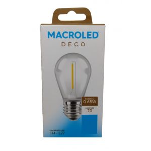 LAMPARA GOTA FILAMENTO LED 0.65W E27 MACROLED - Vista 2