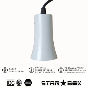 COLGANTE CRYSTAL COLORS TULIPAN BLANCO - Vista 4